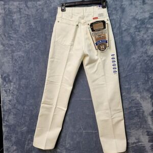 Wrangler Cowboy Cut Slim Fit Jeans Size 5x30 Off‎ White NWT Made In USA vintage